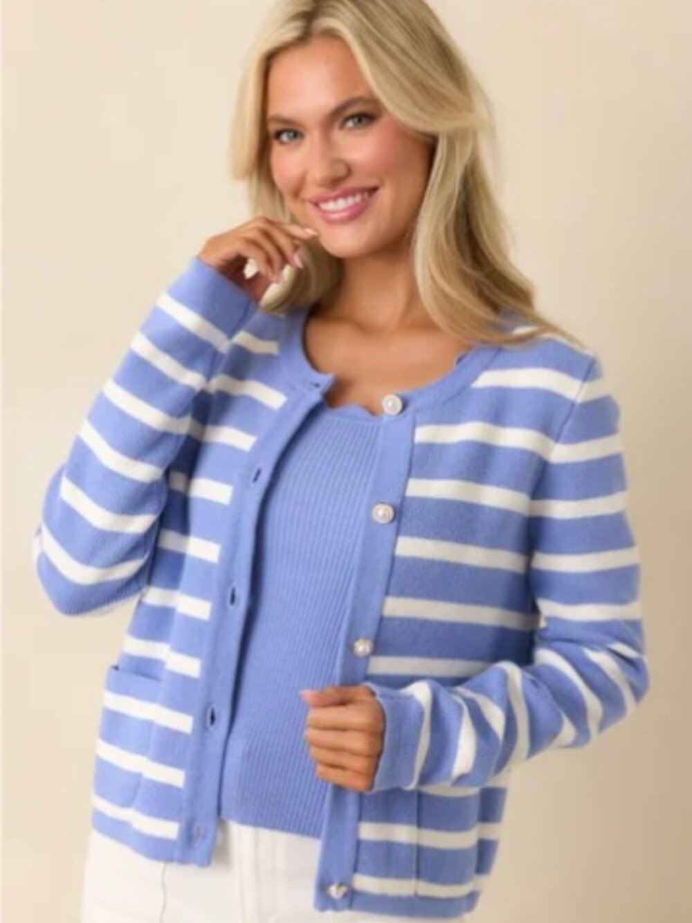Kennedy Cardigan in Spa Blue